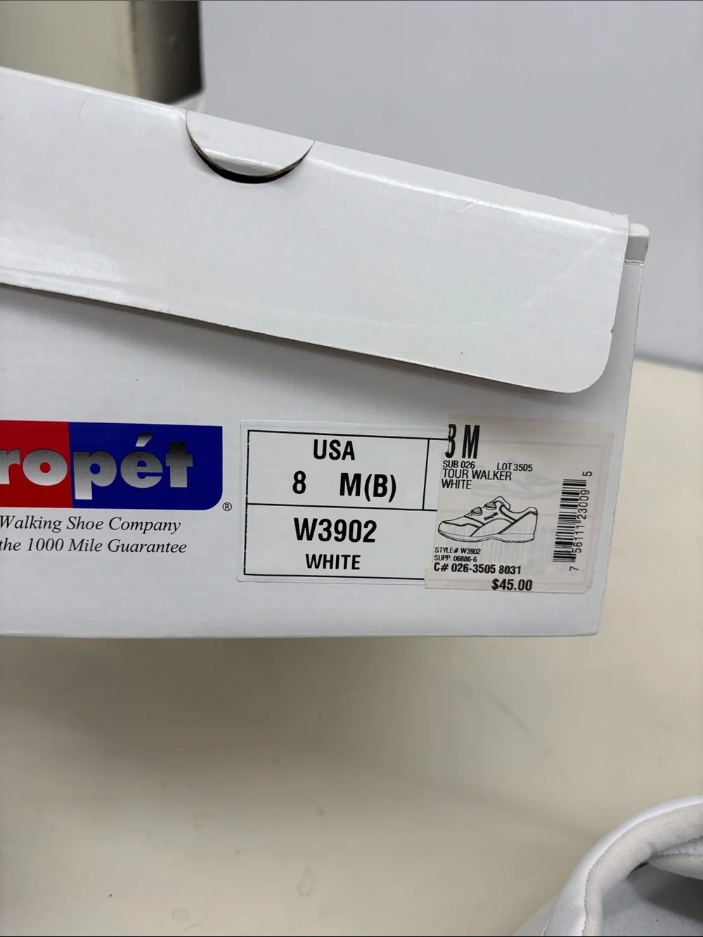 Propet Men’s White Velcro Sneakers
